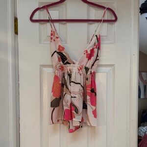 Express Pink Floral Camisole Top